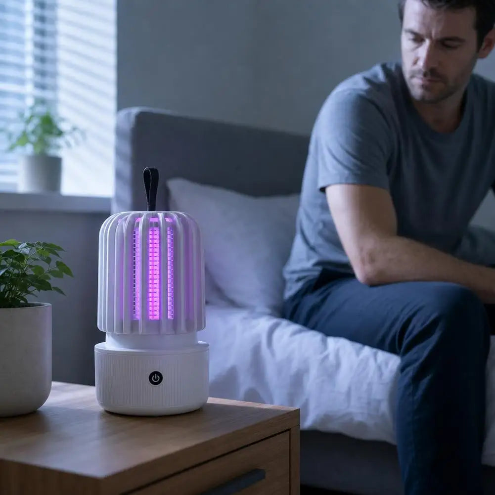 Electric Mosquito Killer Lamp Portable UV Light Bug Zapper USB Insect Fly Trap Quiet For Home Bedroom Outdoor Camping
