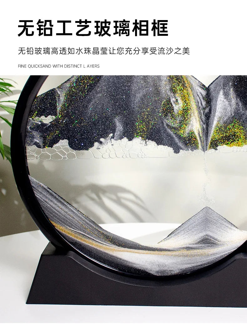 3d Quicksand Painting Desktop Ornaments Home Living Room Decoration Ecological Quicksand Painting Craft Decorations