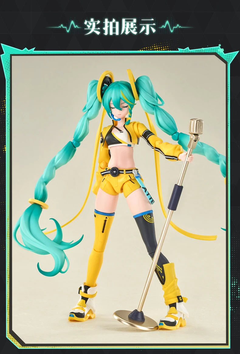 Blokees Hatsune Miku Action Figure DIY Joint Mobility Anime Assembly Figurine Toy Cartoon Doll Collection Figures Christmas Gift