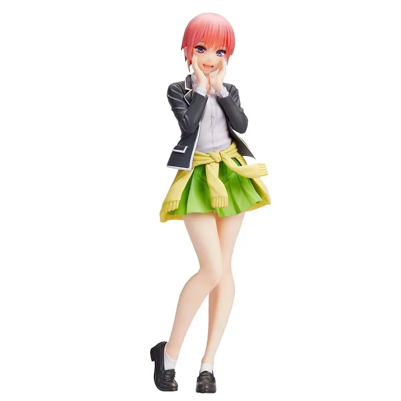 Anime The Quintessential Quintuplets Figure Miku Nakano Figuras Ichika Nino Yotsuba Itsuki School Uniform PVC Toys for Gift