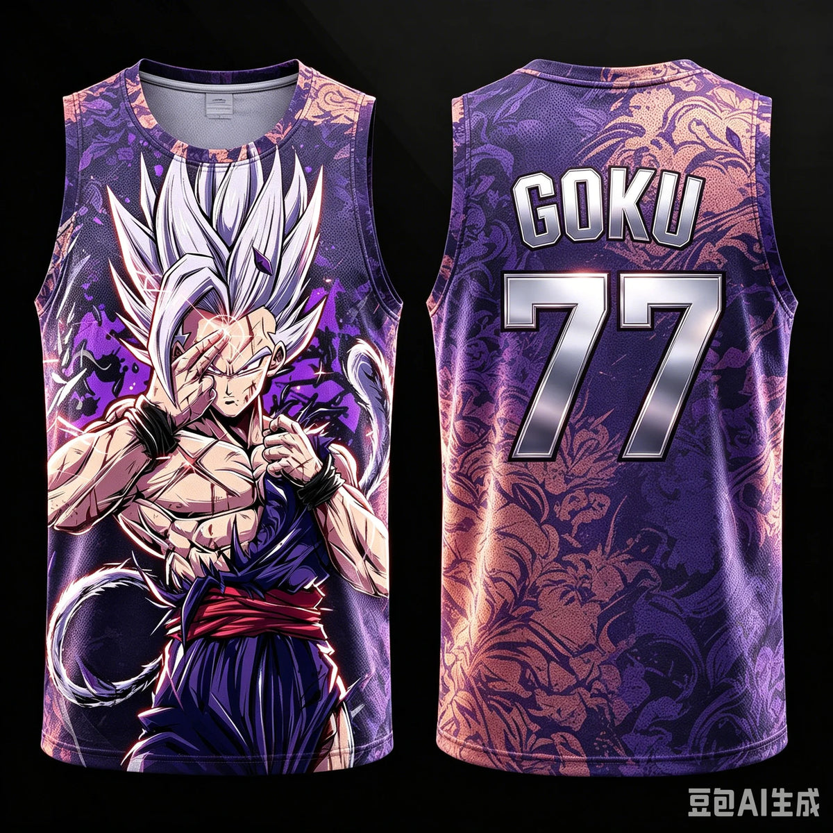 2026 New Dragon.Ball Beast Gohan Vest NO.23 24 77 11 45 1 2 34 Anime Adult Men's 3D Printed Special Basketball Jersey Vest Kids
