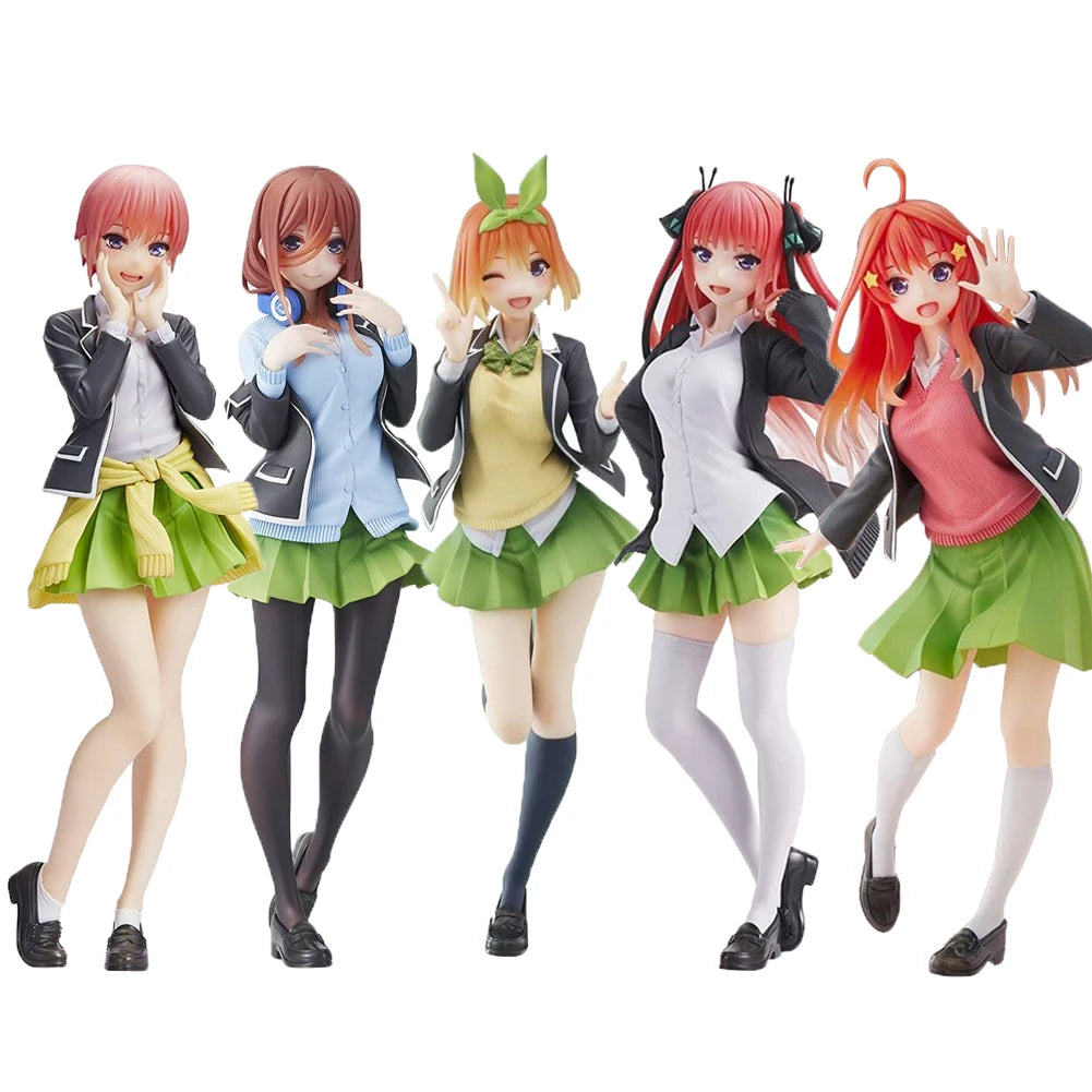 Anime Figure Nakano Nin Nakano Ichika Itsuki Action Figure JK School Uniform Girl Nakano Miku Figurine Collection Anime Gift