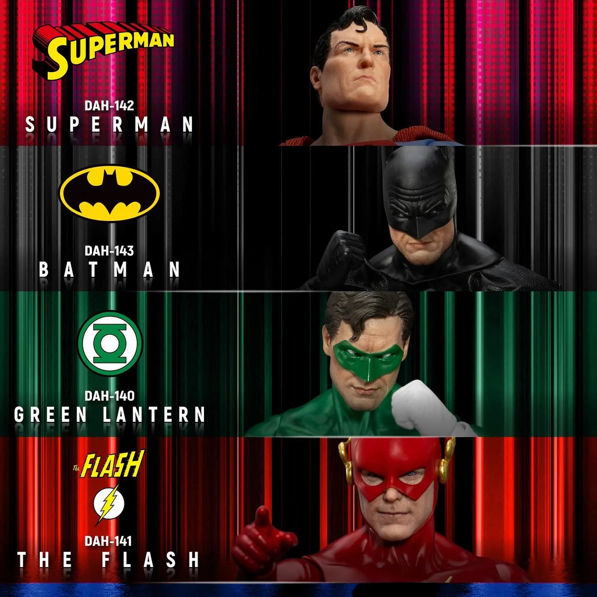 8Inch Original DC Beast Kingdom DAH-140 Green Lantern 141 The Flash 142 Superman 143 Batman Action Figures Collection Gift Toys