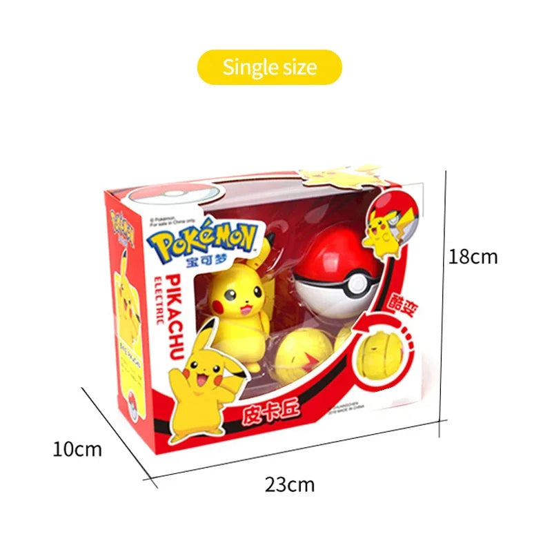 Pokemon Pokeball Figure Pikachu Dragonite Lapras Psyduck Mewtwo Gyarados Solgaleo Lunala Eevee Poke Ball Toy Kids Birthday Gift