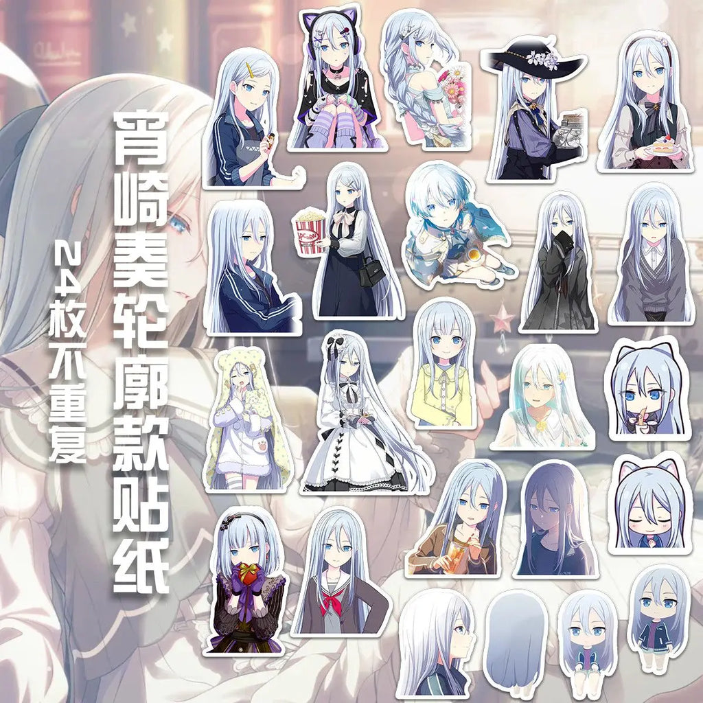 Project SEKAI  Yoisaki Kanade KND Gorgeous HD Half Body Sticker  PJSK Anime Peripheral DIY Laptop Notebook Decor Sticker