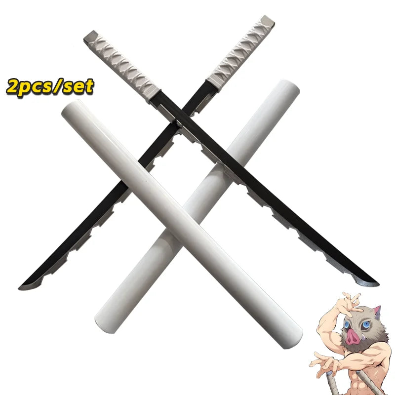 Kochou Shinobu Katana Anime Assembled Sword Cosplay Props Orange Rengoku Kyoujurou Kyoujurou Tanjirou Swords 72cm