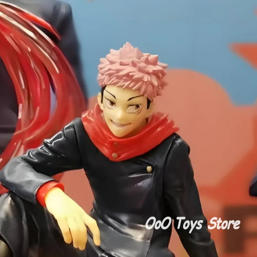 8cm/3.1in Anime Jujutsu Kaisen Figure Sitting Posture Itadori Yuji  Action Figure PVC Statue Collectible Model Toys Gifts