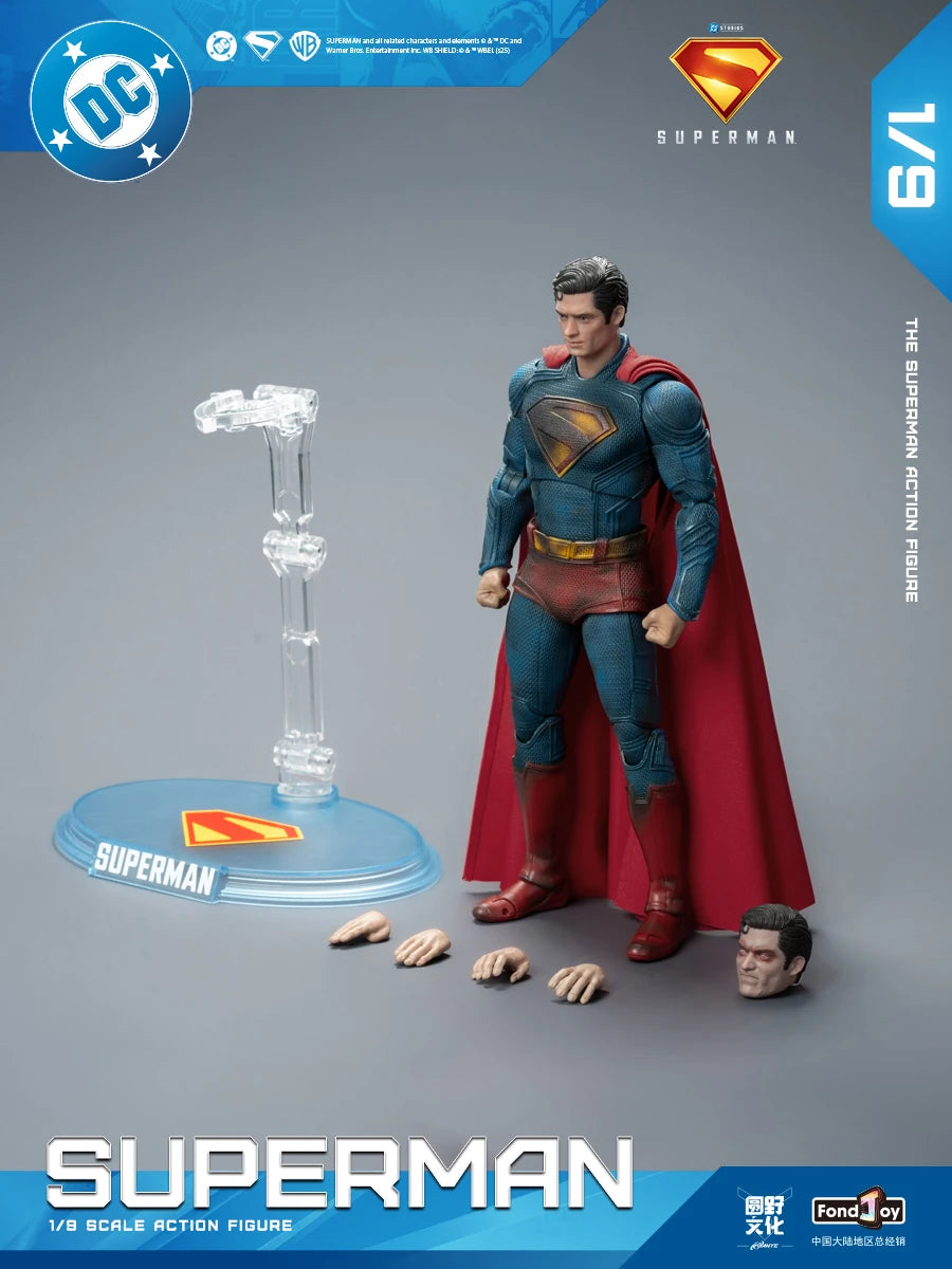 Original Fondjoy David Corenswet Superman Action Figure 1/9 New SupermanFigure PVC Joint Movable Collection Model Toys Gift
