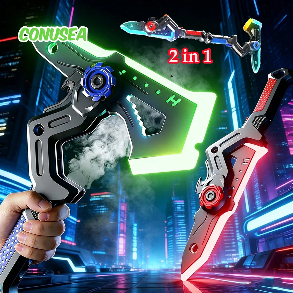 Lightsaber Toy AXE Light Stick 2 in 1 Sword Toys Lightstick Cosplay Role-Play Games Kids Gifts Cool Toy for Adult Children Boys