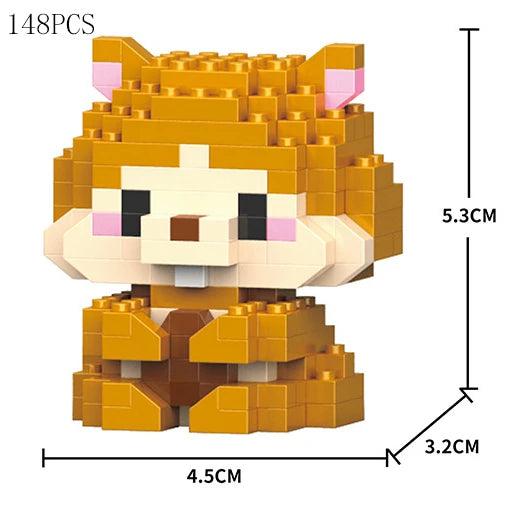 Micro Diamond Blocks Mini Animals Classic Pet tiger lion Model Building Creative Bricks Kids Toys Cartoon elephant bear horse