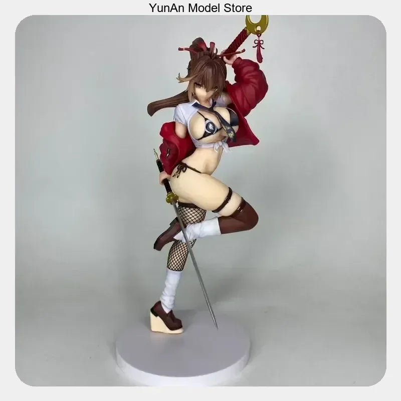 28cm Anime Dual Swords Standing Pose Figure Collectible Desktop Decoration Gift