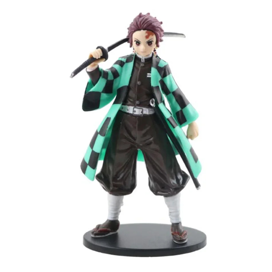Anime Figure Demon Slayer Figures Kimetsu No Yaiba Doll Tanjiro Nezuko Zenitsu Figurine Inosuke Warrior Action Figure Model Toy