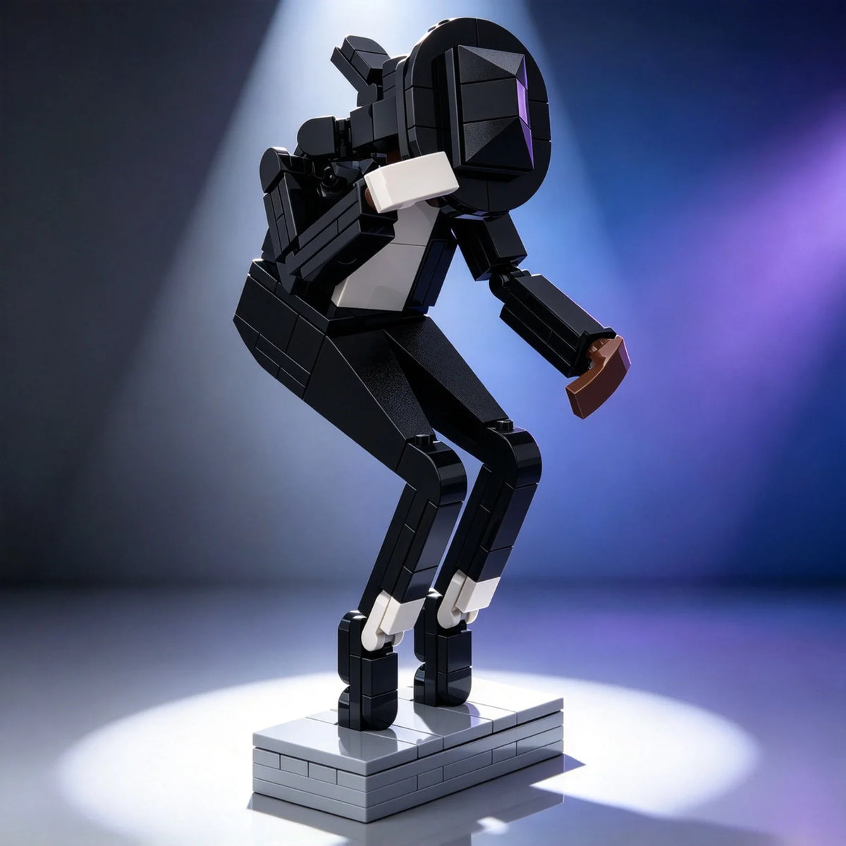 Michael Jackson MJ Classic Figure Model Ornament Micro Particle DIY Assembly Puzzle Kit Desktop Collectible Decor Gift