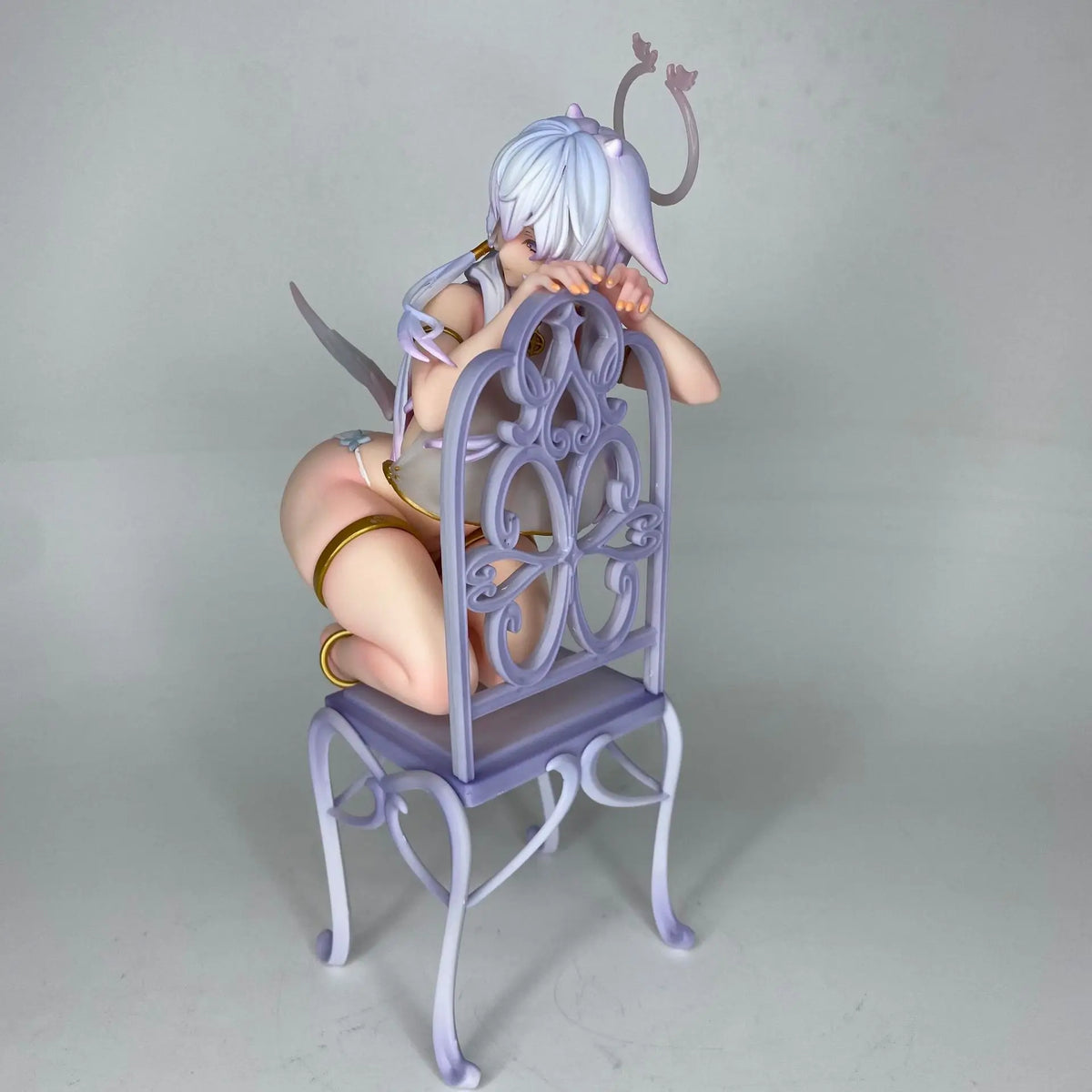27cm Pure White Angel Chan Anime Figure Desktop Ornament Collectible Gift for Fans