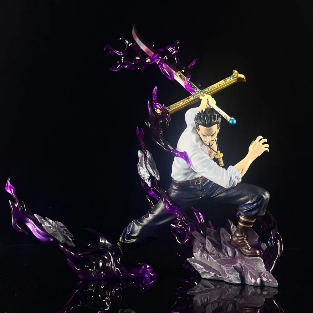 One Piece Dracule Mihawk Hawk Eye GK Action Figure 35cm PVC Static Display Anime Statue Collectible Model Home Decor Fan Gift