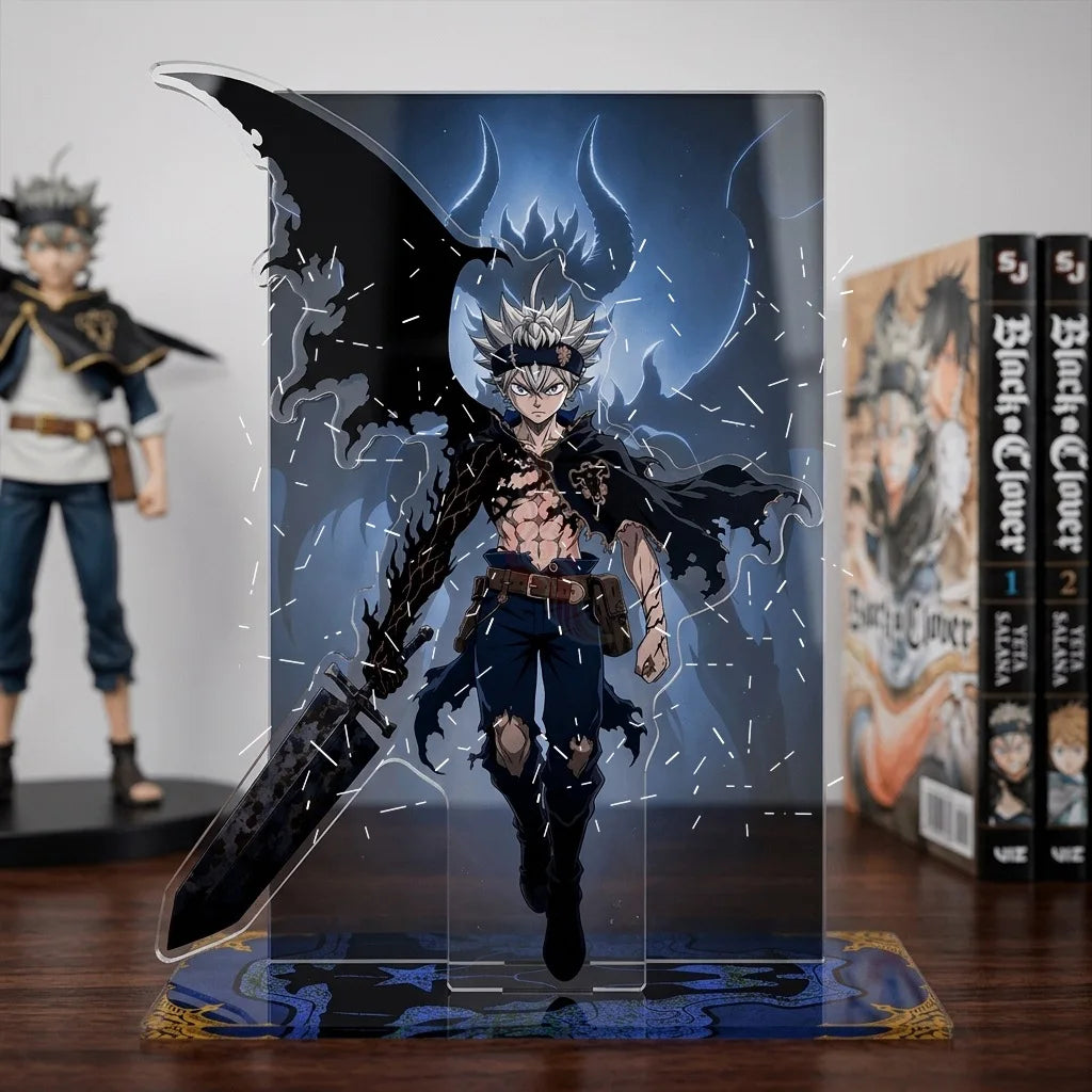 Black Four-leaf Clover 2 Anime Peripherals Re-ceration Asta / Yuno / Noelle / Yami Figure Insert Multiple Acrylic Stand Toys Boy