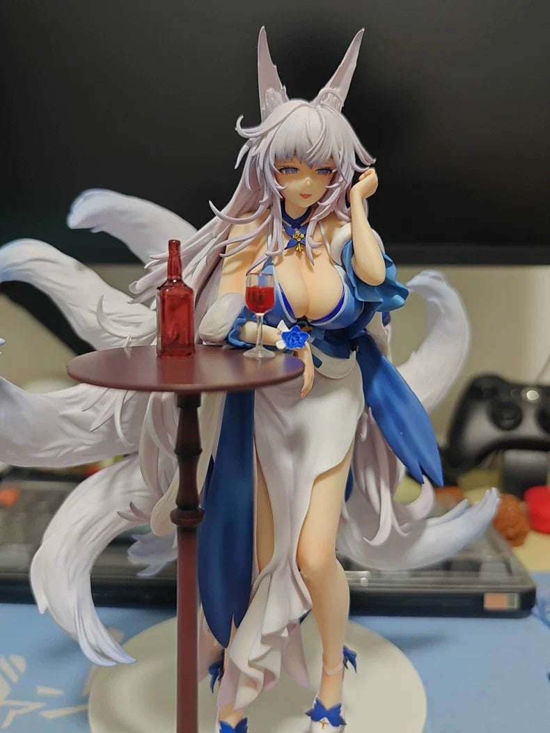 28.5cm Blue Archive Shinano Anime GK Figure, Evening Gown Ver PVC ABS Beautiful Girl Statue Model, Desktop Ornament Collectible