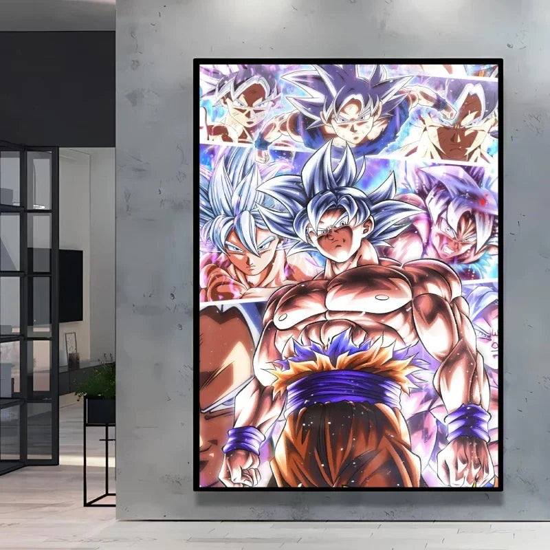 Classic Dragon Ball Goku Posters Canvas Printing Character Action Figures Vegeta Home Decorative Modern Living Room Posters