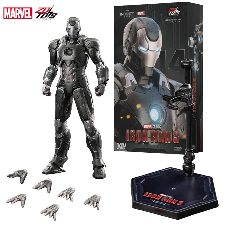 ZD Toys Marvel Studios Iron Man MK3 Action Figure MK35 MK24 MK40 MK38 Tony Stark Ironman Figure Action Collect Toy Gift