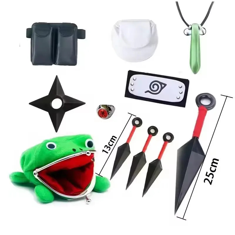 Hatake Kakashi Cosplay Gloves Mask Headband Anime Accessories Kunai Notebook Konohagakurenosato Sign Props