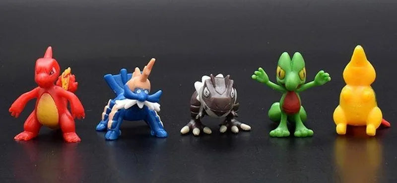 144pcs Mini Pocket Monster Action Figure Pvc Model Statue Ornament Desktop Decor Anime Collection Pc Case Doll Toy Gift