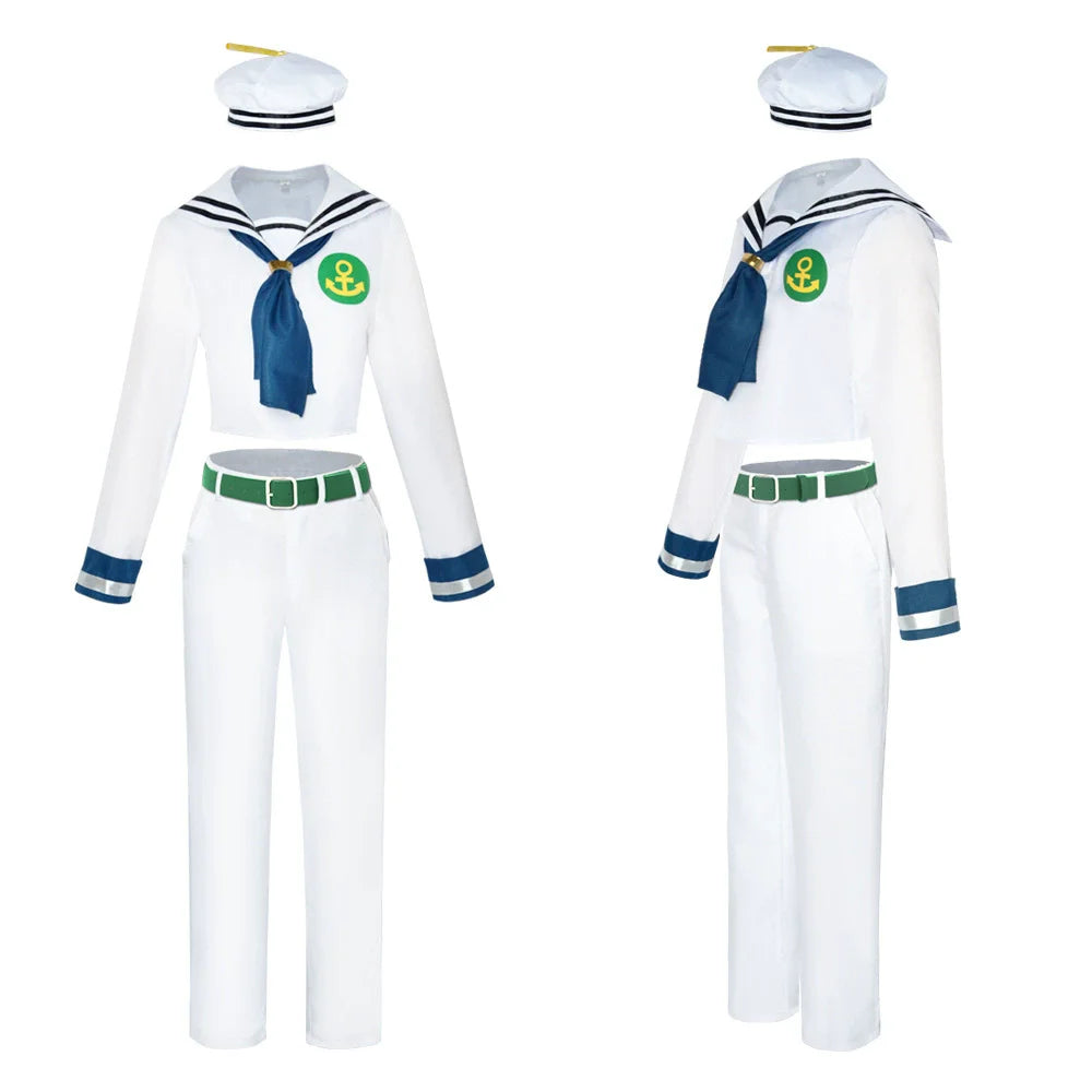Higashikata Josuke Jo Cosplay Jo's Costume Women Man Suit Adventure Halloween Carnival Outfits Role Play Sailor Suit Hat 4PCS