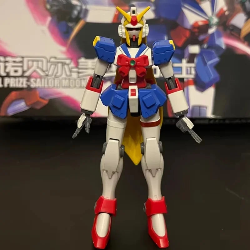 Nobel Prize-Sailor Moon Mobile Fighter G HG 1/144 Mech Assembly Model Kit Action Figures Desktop Decoration Doll Boy Puzzle Toy