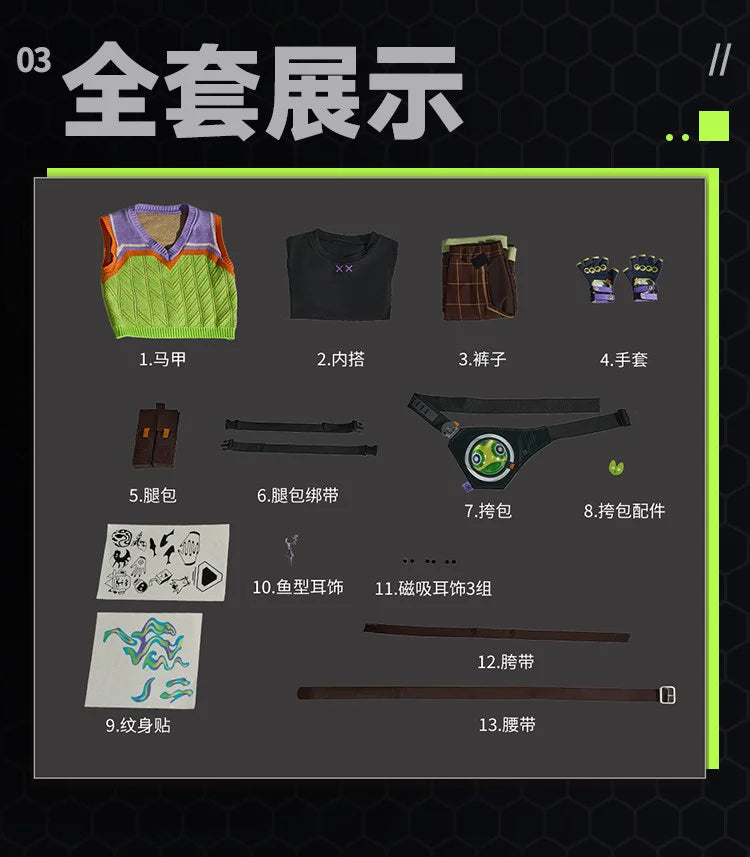 Valorant Gekko Cosplay Costume Anime Game Outfit Full Set DreamCos