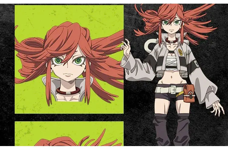 Anime GACHIAKUTA Cosplay Costume Riyo Punk Short Jacket Short Bag Set Jirai Kei Girl Casual Battle Adult Men's Costume