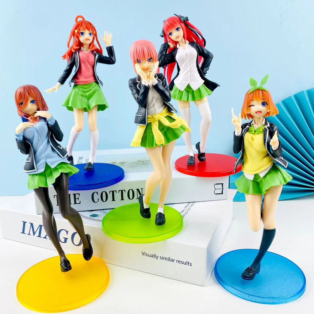 Anime Figure Nakano Nin Nakano Ichika Itsuki Action Figure JK School Uniform Girl Nakano Miku Figurine Collection Anime Gift