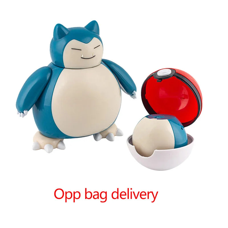 Deform Pokemon Pokeball Greninja Lucario Ball Action Figure Toy Set Mew Pikachu Dragonite Snorlax Venusaur Blastoise Elf Monster