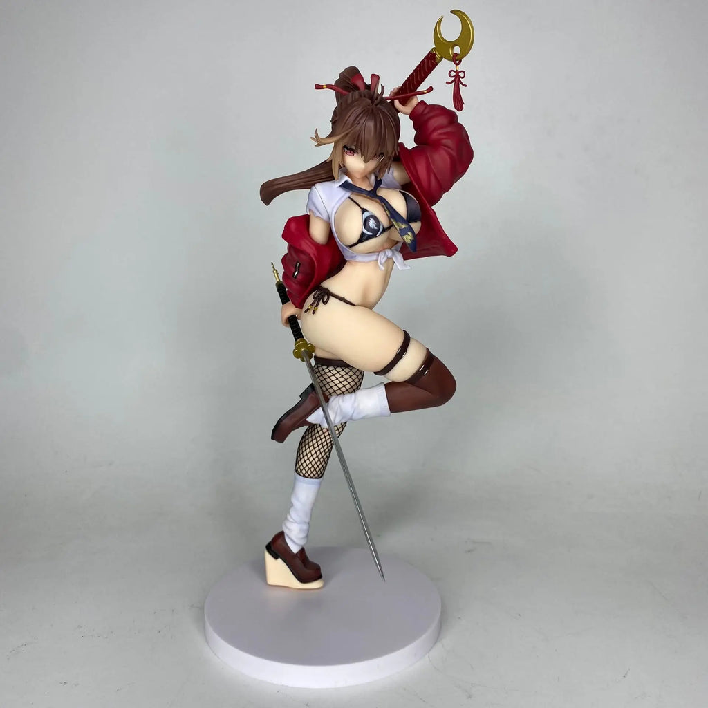 28cm Anime Dual Swords Standing Pose Figure Collectible Desktop Decoration Gift