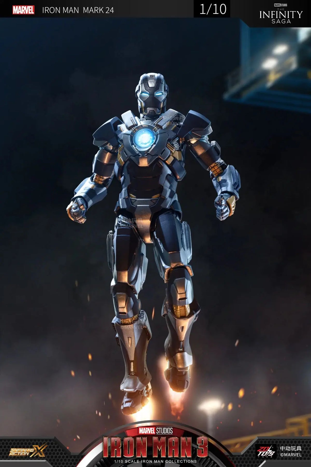 ZD Iron Man Figure Legends Iron Man Mk41 Mk47 Tank MK24 Iron Patriot 2.0 MK35 Red Snapper 1/10 Scale Iron Man Collections Gift