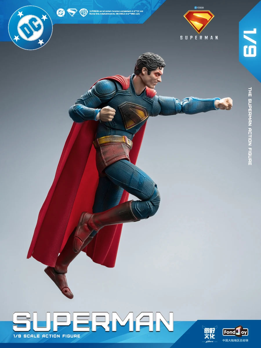 Original Fondjoy David Corenswet Superman Action Figure 1/9 New SupermanFigure PVC Joint Movable Collection Model Toys Gift