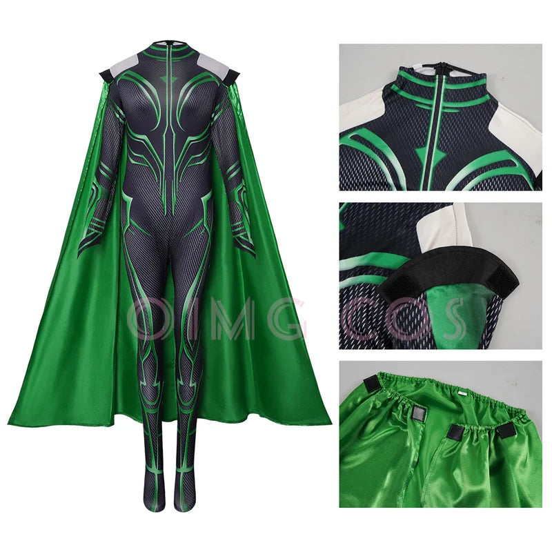 Hela Cosplay Costume Carnival Uniform Anime Halloween Women  Costumes Game