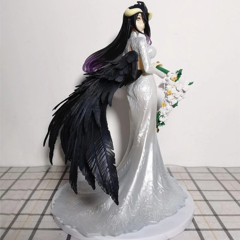 25CM Anime Overlord Wedding Dress Albedo Action Figures Model Doll Collectible Toys Desktop Ornament Decoration Cartoon Fan Gift