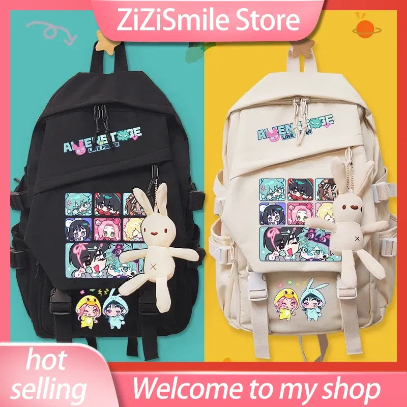 Alien Stage Anime Peripheral Kawaii Student Schoolbag Large Capacity Backpack Animation Peripheral Bag Leisure Backpack For Fans