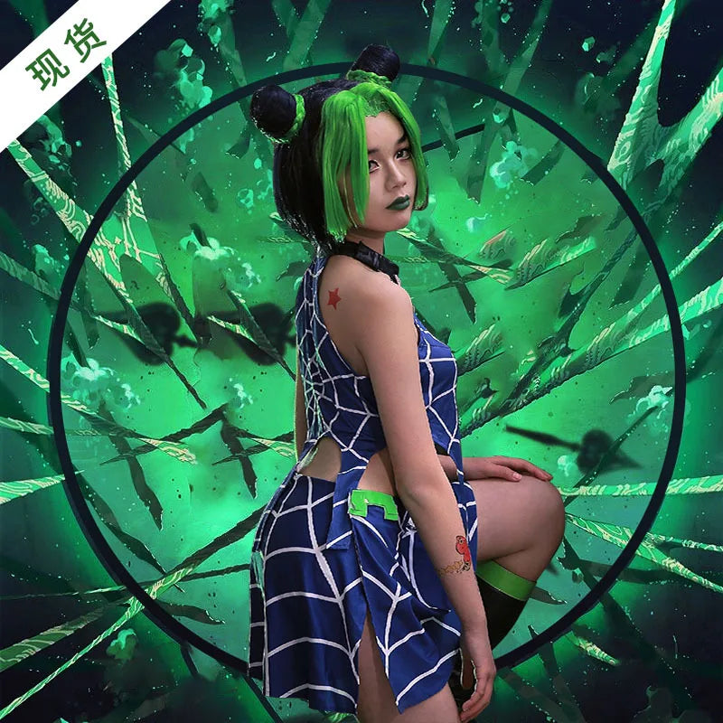Anime Jolyne Cujoh Cosplay Jojo Bizarre Adventure Costume Women Sexy skirt Uniform Pants Trench Halloween Carnival Party Outfits