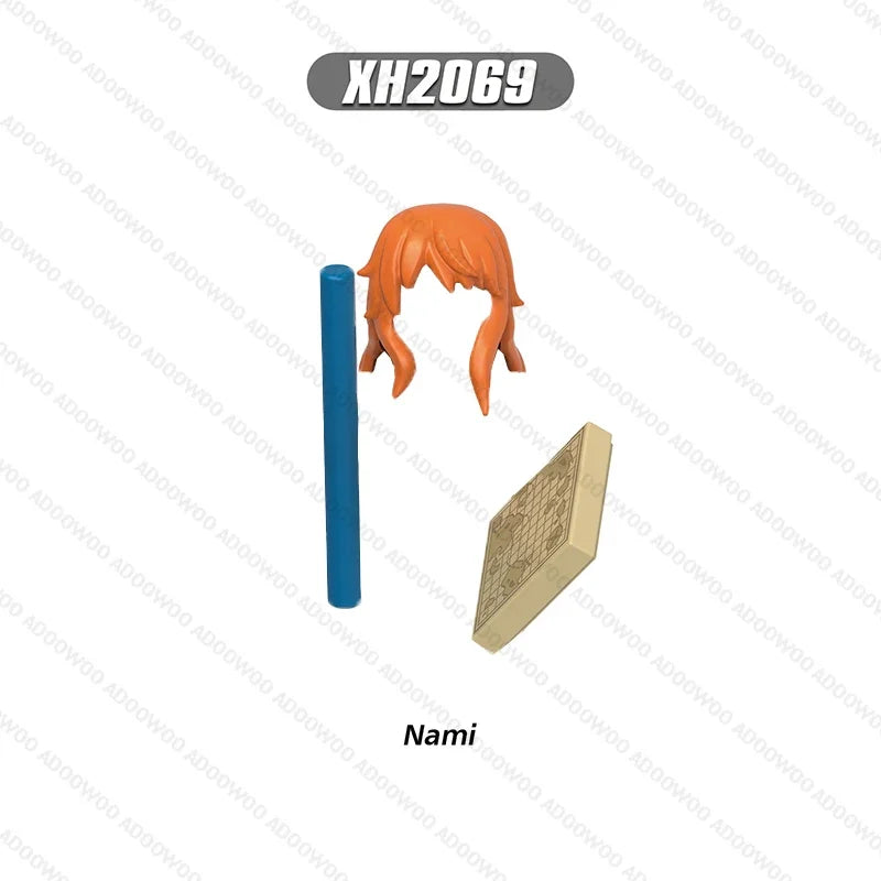 XH2030-XH2077 Japanese Anime Series Cartoon Building Block Figure Luffy Zoro Joba Mini Action Combination Desktop Accessory Toy