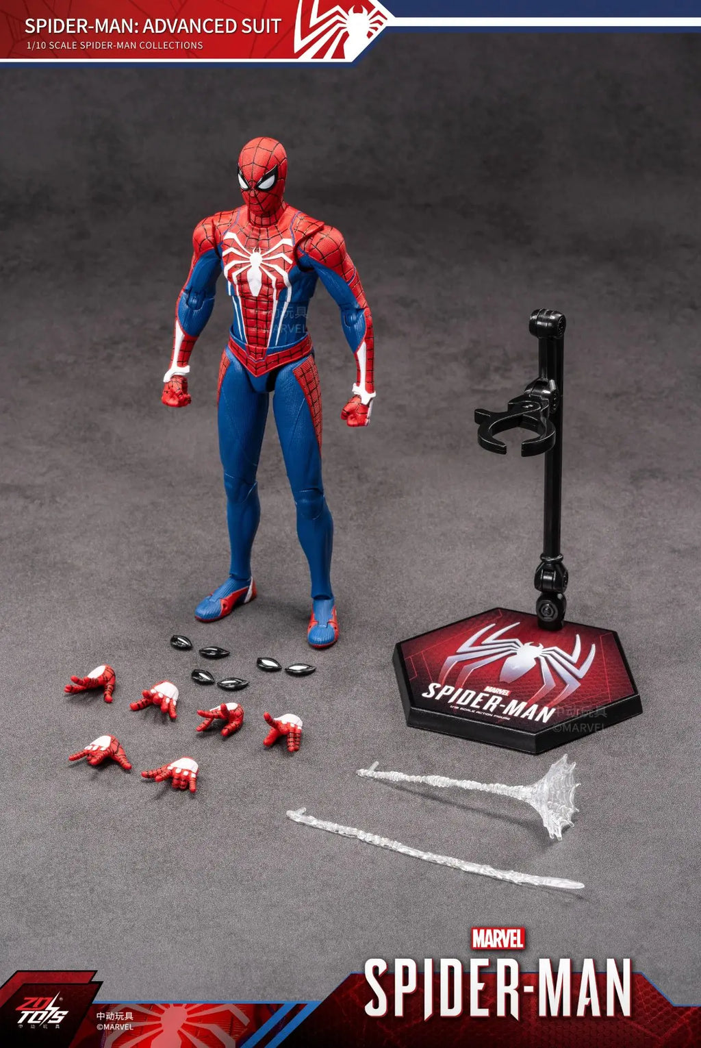 ZD Toy Iron Spider Man Advanced suit legends No Way Home Peter Parker Gold Black Red Model Action Figure Adult Collectible Toy