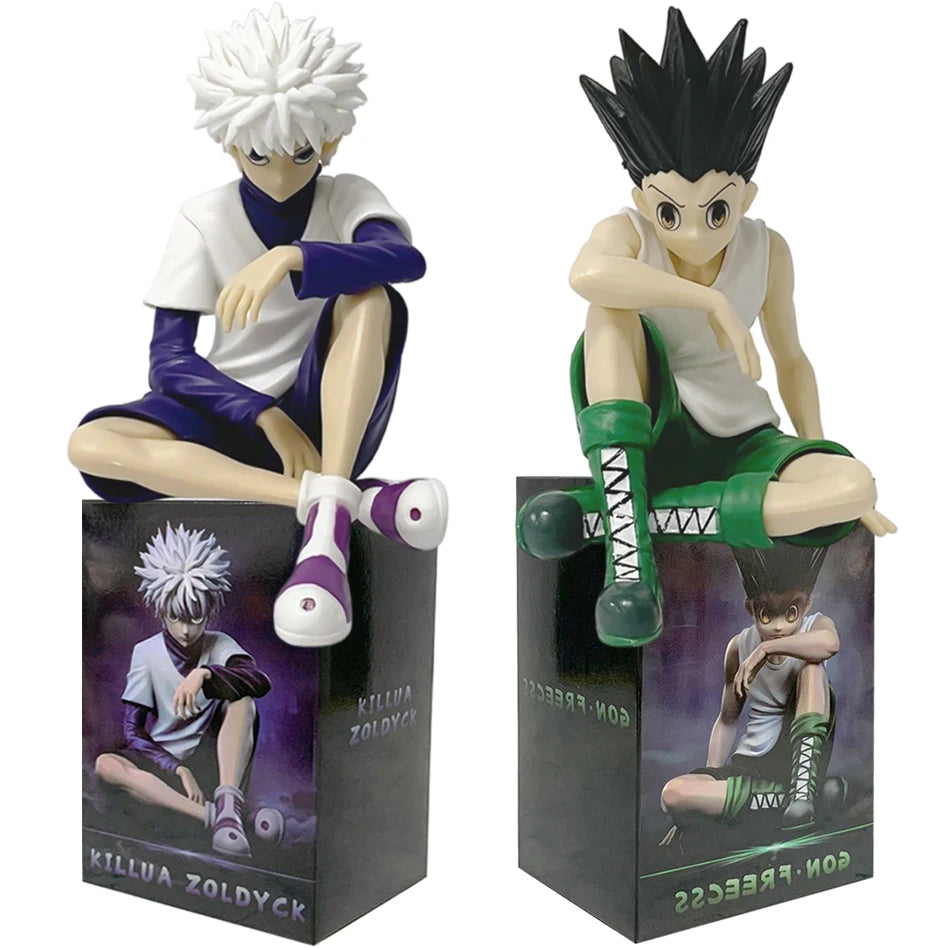 PG Hunter×Hunter GON FREECSS Killua Zoldyck Action Figure Noodle Stopper Anime Killua Figure Statue Car Ornaments PVC Model Toys