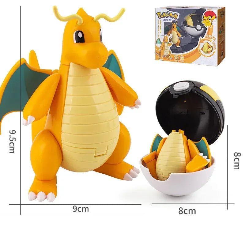 Pokemon Pokeball Figure Pikachu Dragonite Lapras Psyduck Mewtwo Gyarados Solgaleo Lunala Eevee Poke Ball Toy Kids Birthday Gift