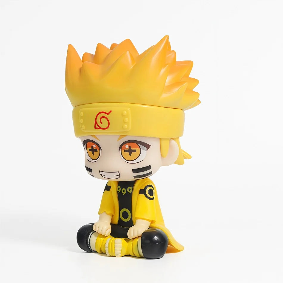 Naruto Chibi Figures Q Version Sitting Anime Figurines Sasuke Itachi Kakashi Gaara Hinata Sakura Collectible Desk Decor Gift