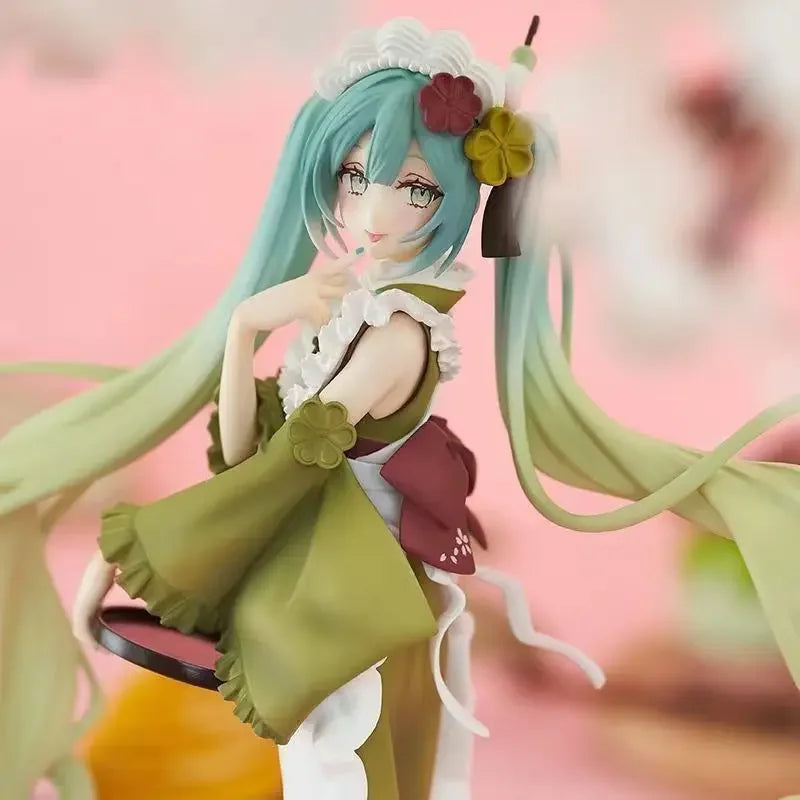 Anime Figure Collection: Hatsune Miku Statue Figurines and Case Widget