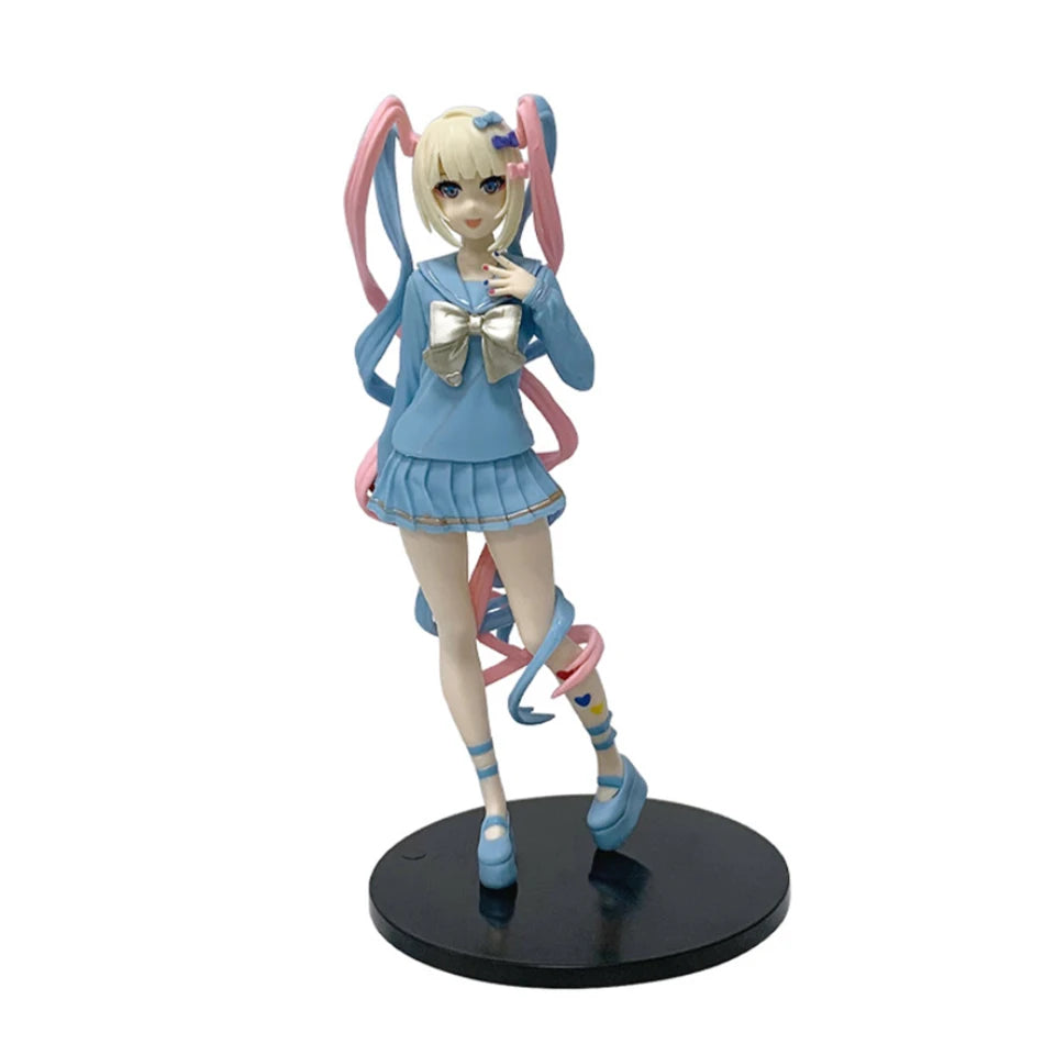 2027Needy Girl Overdose Anime Figure with Cat Action Figures Virtual Uploader PVC Collection Model Ornaments Toys Birthday Gifts