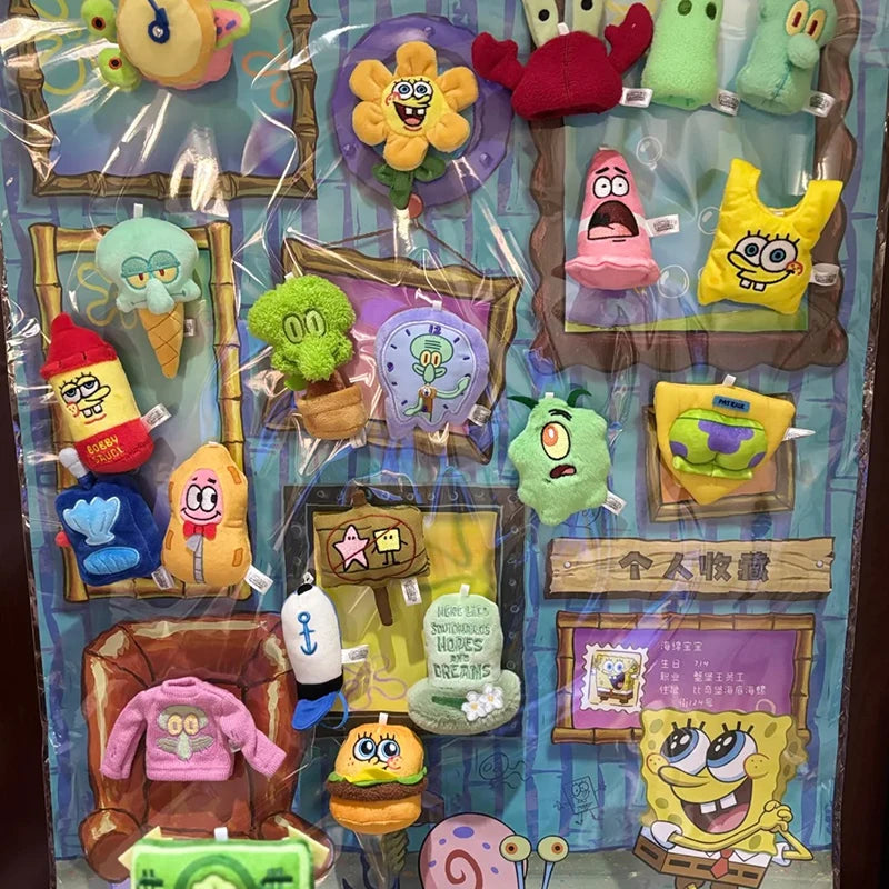 Official Licensed Spongebob Bikini Bottom Blind Bagdoll Fridge Magnet Cute Anime Figure Kawaii Birthday Pendant Gift Home Decor