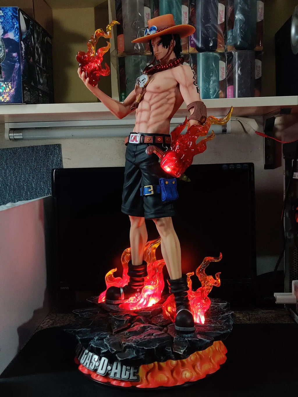 In Stock One Piece 73cm Roronoa Zoro&70cm Goose Step Luffy&70cm Dream Ace Super Large Figure Popular Anime Characters Fan Gift