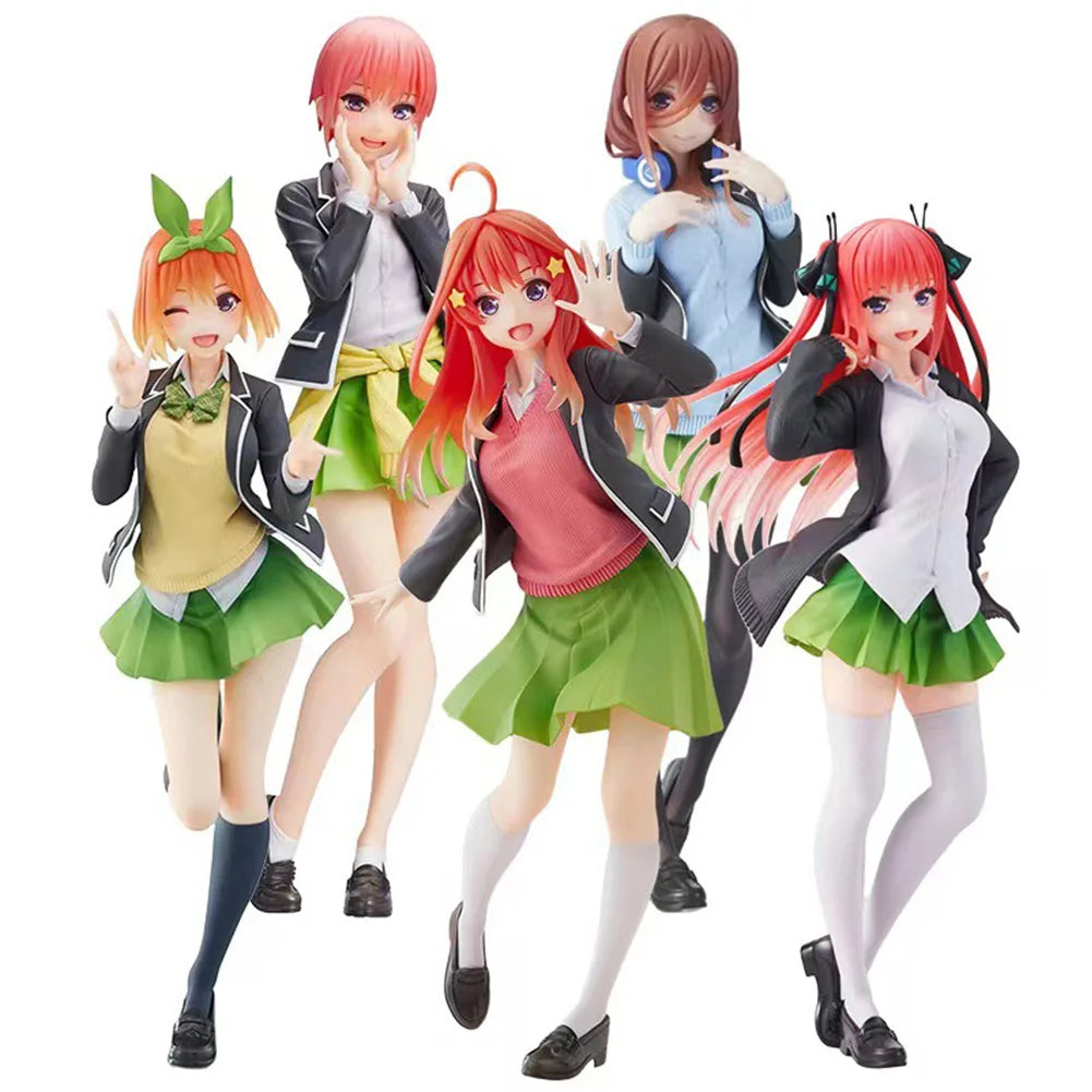 Anime Figure Nakano Nin Nakano Ichika Itsuki Action Figure JK School Uniform Girl Nakano Miku Figurine Collection Anime Gift