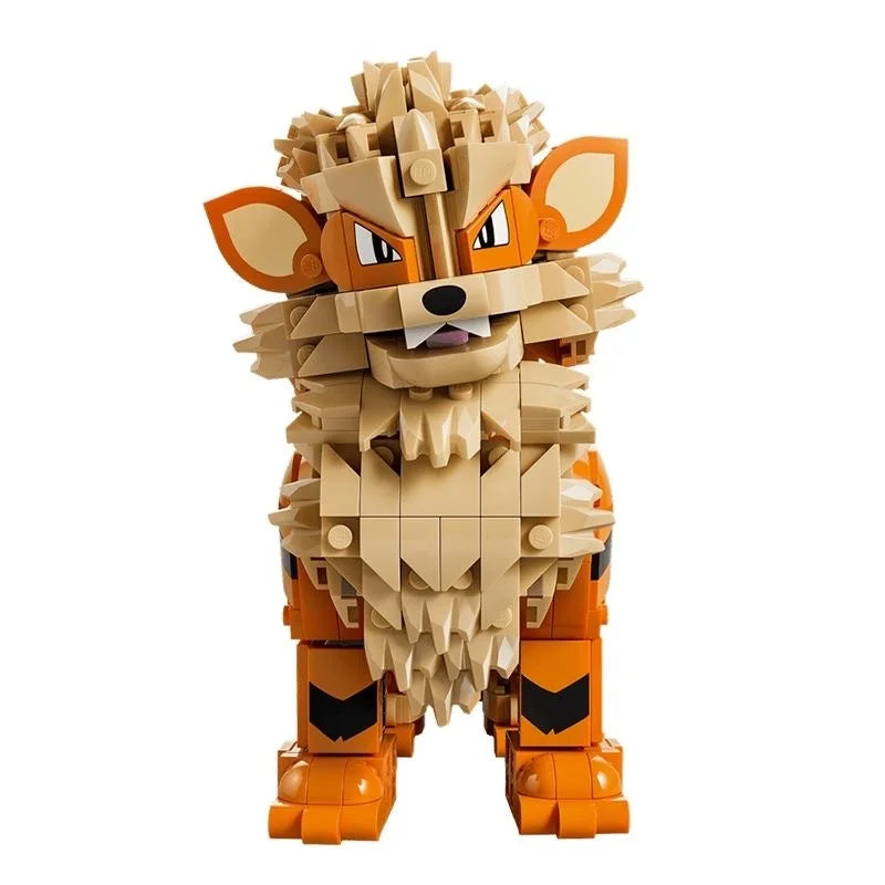 In Stock Fantasy Orange Beast Model Building Blocks Bricks, DIY Assembled Collectible Toy, Desktop Decoration Christmas Gifts