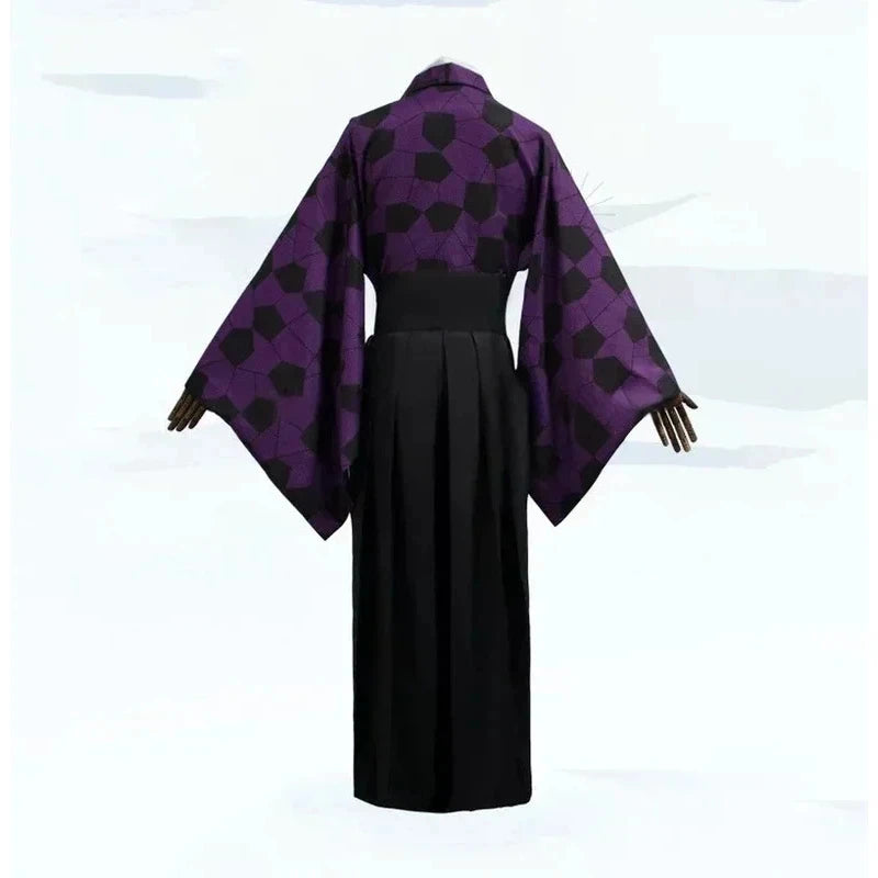 2025 New Kokushibo Cosplay Costume Wigs Tattoo Stickers Anime Printing Kimono Uniform Shirt Halloween Carnival Outfits for